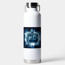 jack-o-lantern en la lluvia