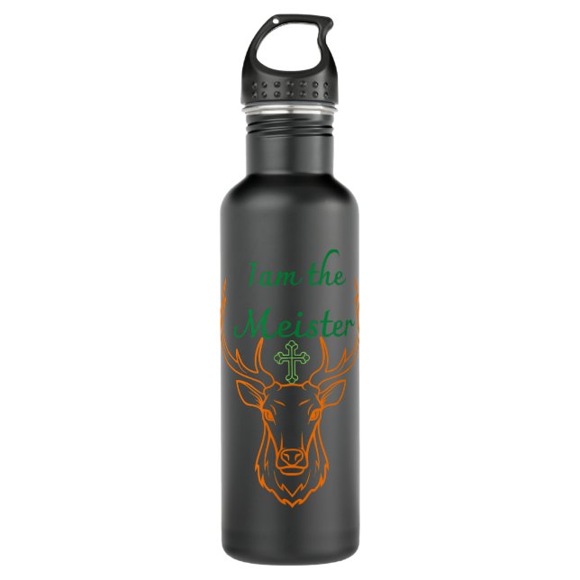 Botella De Agua Jaegermeister Meister Deer Family Dad Mom Naughty (Anverso)