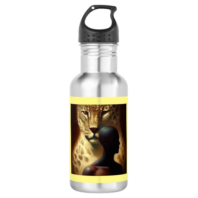 Botella De Agua Jaguar de animales espirituales 1 (Anverso)