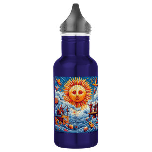 Botella De Agua Jam oceánica sacudida por el sol: el arte de un fe