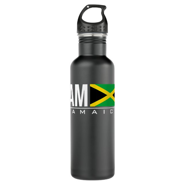 BOTELLA DE AGUA JAMAICA FLAG JAMAIQUINA DEPORTES JUEGOS ATLÉTICOS (Anverso)