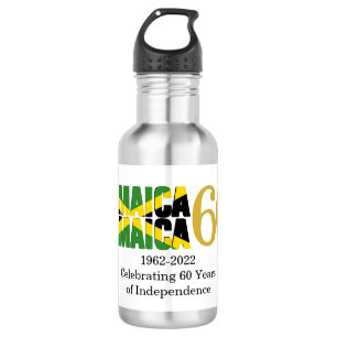 Botella De Agua JAMAICA Patriótica 60 Aniversario de la Independen