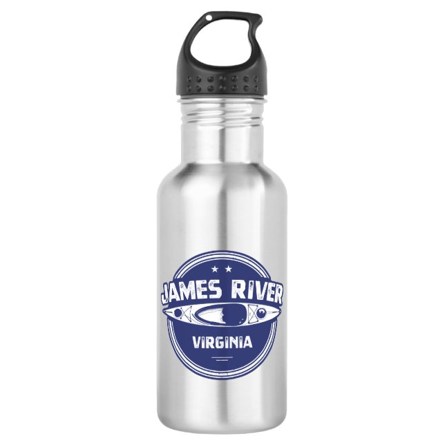 Botella De Agua James River Virginia Kayaking (Anverso)