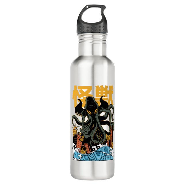 Botella De Agua Japanese kaiju Cthulhu (Anverso)