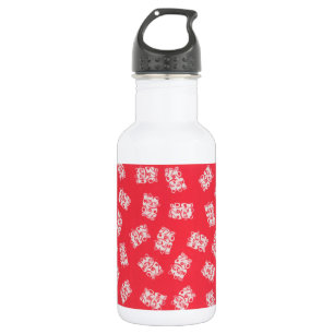 Botella De Agua Japonés Yukata Textile, Maneki Neko (Gato Suertudo