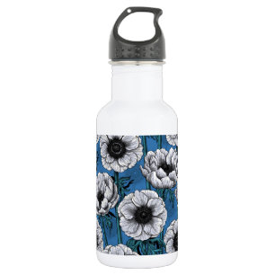 Botella De Agua Jardín anémico blanco