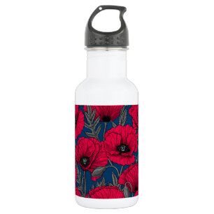 Botella De Agua Jardín de adormidera nocturno