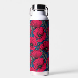 Botella De Agua Jardín de adormidera nocturno