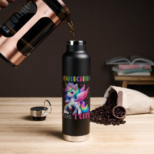 Botella De Agua Jardín de Infancia Aquí Voy Unicornio Vuelta al Co
