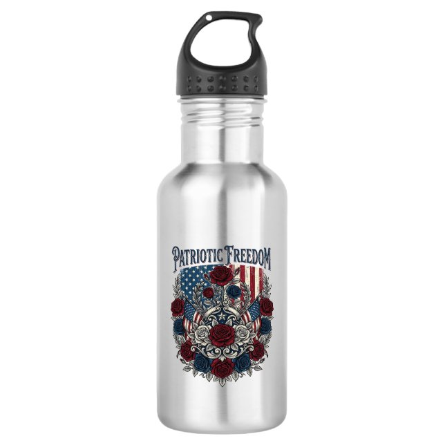 Botella De Agua Jardín de Rosas Patrióticas (Anverso)