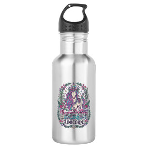 Botella De Agua Jardín de Unicornios Bruja Unicornio Ropa Colorida