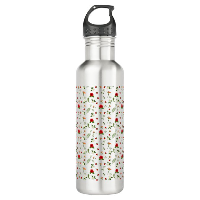 Botella De Agua Jardín floral (Anverso)