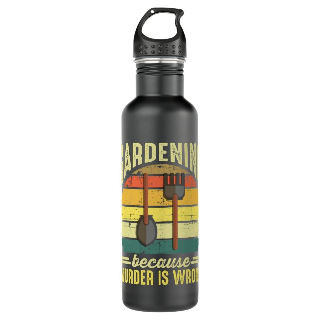 Botella De Agua Jardinería de época por asesinato (Anverso)