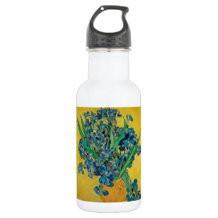 Botella De Agua Jarrón Van Gogh con Iris Clasicismo Impresionista