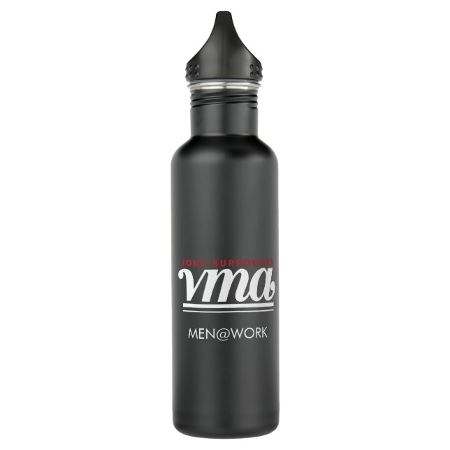 Botella De Agua JBHS VMA Black with White Logo Customizable (Izquierda)
