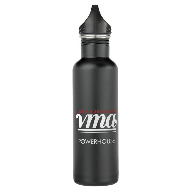 Botella De Agua JBHS VMA Black with White Logo Customizable (Izquierda)