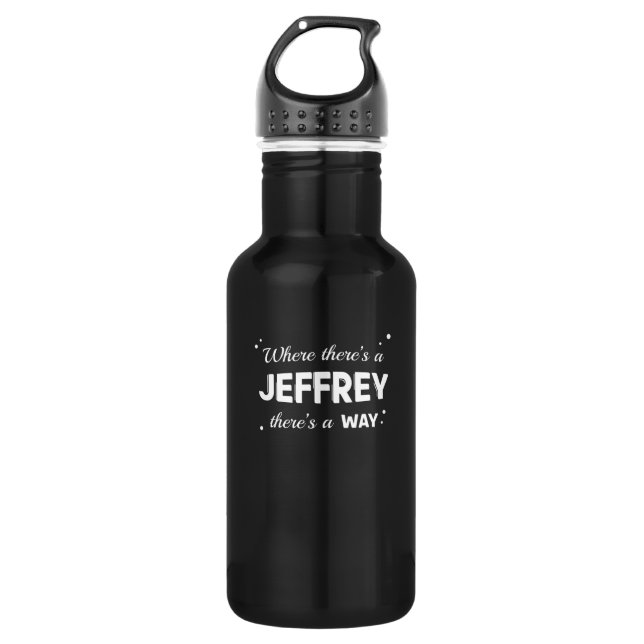 Botella De Agua Jeffrey Name Dice Diseño Para Orgullosos Jeffreys (Anverso)