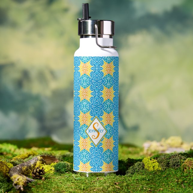 Botella De Agua Jen Mosaic Water Bottle (Al aire libre (girado))