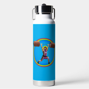Botella De Agua Jesucristo haciendo la limpieza y la corona