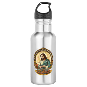 Botella De Agua Jesús Completamente Desinflado Balón de Yoga Plano
