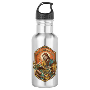 Botella De Agua Jesús derrama café en teclado mecánico roto tecnol