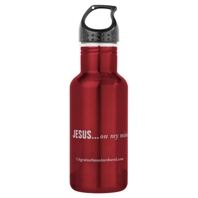Botella De Agua Jesús en mi mente (Anverso)