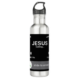 Botella De Agua Jesus Is Calling Christian Cross