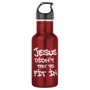 Botella De Agua Jesús No Traté de Encajar Graffiti Grunge Divertid