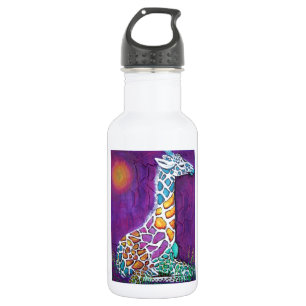Botella De Agua Jirafa del arco iris