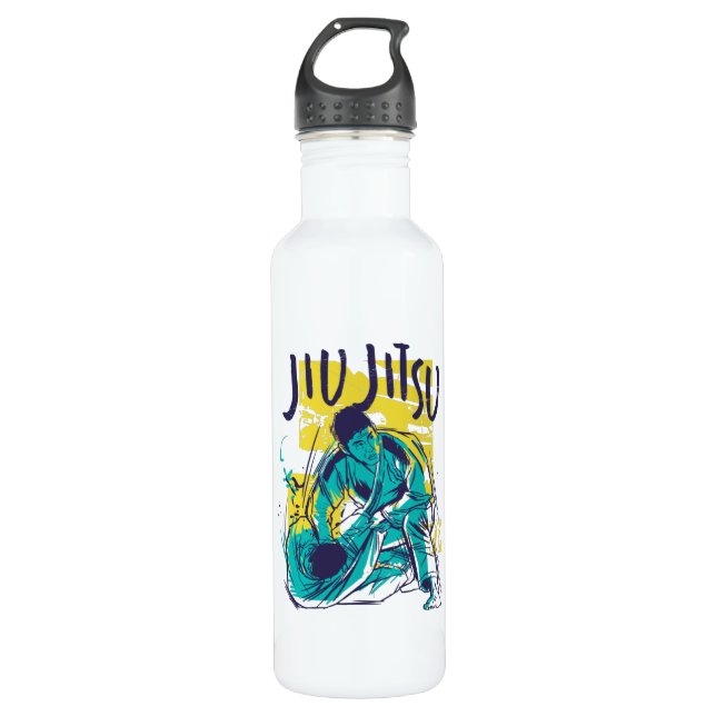 Botella De Agua Jiu Jitsu Grunge (Anverso)