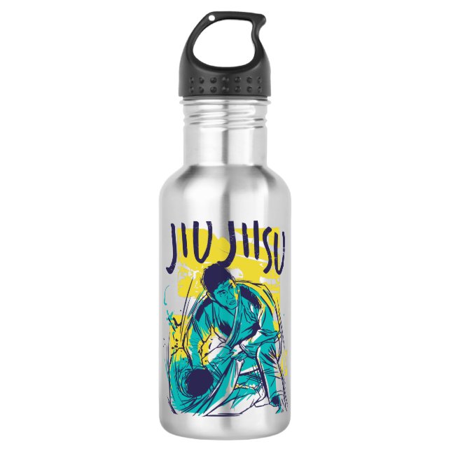 Botella De Agua Jiu Jitsu Grunge (Anverso)
