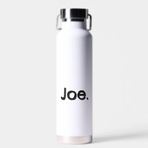 Joe. Nombre en letra negra sobre blanco