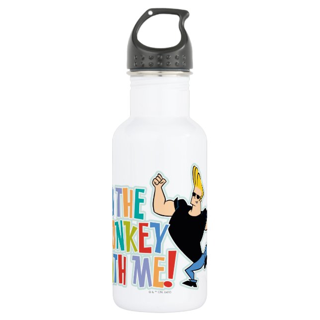 Botella De Agua Johnny Bravo - Do The Monkey With Me! (Anverso)