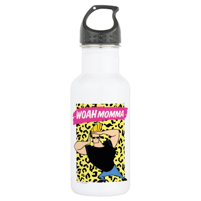 Botella De Agua Johnny Bravo - Woah Momma (Anverso)