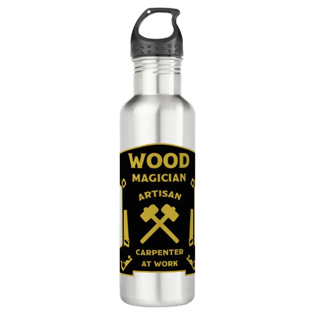 Botella De Agua Joiner Y Carpintero De Madera (Anverso)