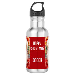 Botella De Agua Jolly Christmas Santa Portrait