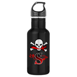 Botella De Agua Jolly Roger S Monograma Inicial