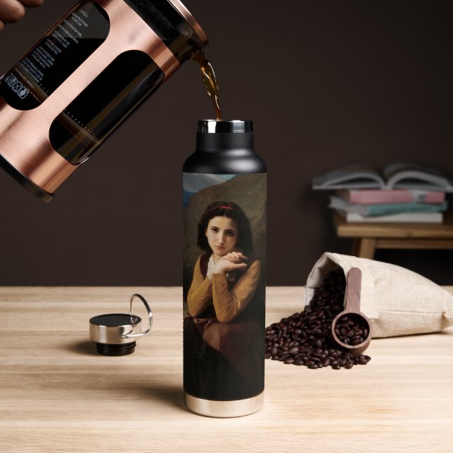 Botella De Agua Joven doncella de Bouguereau (Café)
