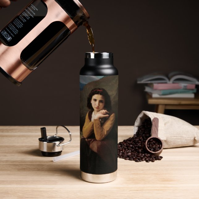 Botella De Agua Joven muchacha de Bouguereau (Café)