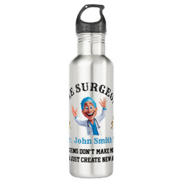 Botella De Agua Joyful Surgeon Cartoon Illustration for Medicine 
