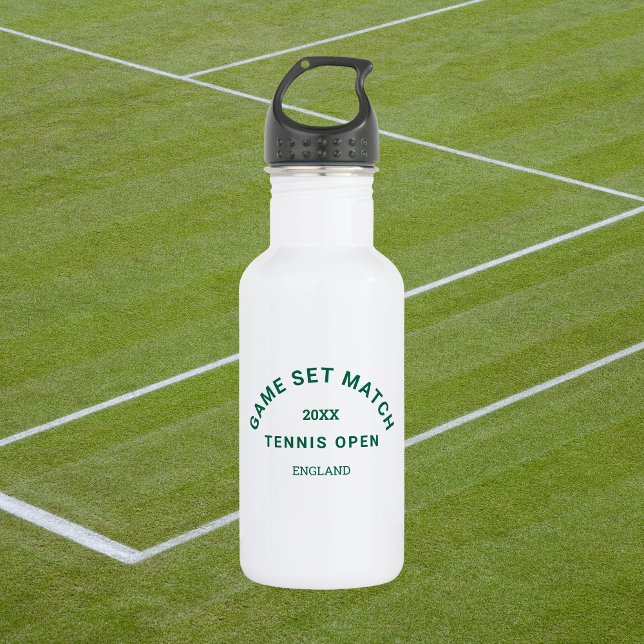 Botella De Agua Juego de partidos verdes Escudo Tenis (Subido por el creador)
