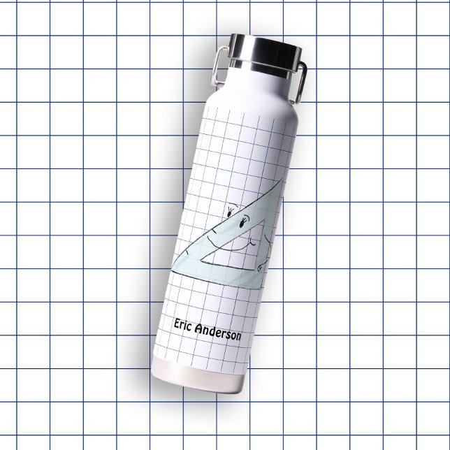 Botella De Agua Juego de suministros escolares dibujados a mano -  (Hand Drawn School Supplies Set- Square Water Bottle
)