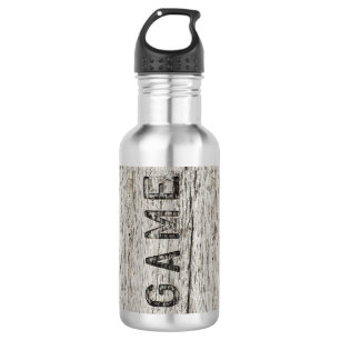 Botella De Agua Juego Rústico de la Madera Weathered