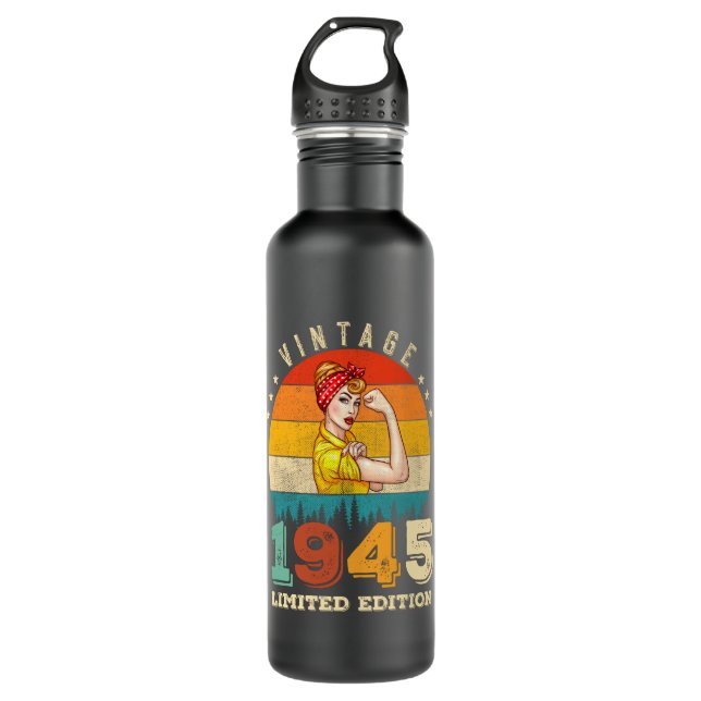 Botella De Agua Jueves 1945 Vintage 80th Birthday Women (Anverso)