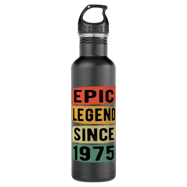 Botella De Agua Jueves 1975 Leyenda épica 50 cumpleaños (Anverso)