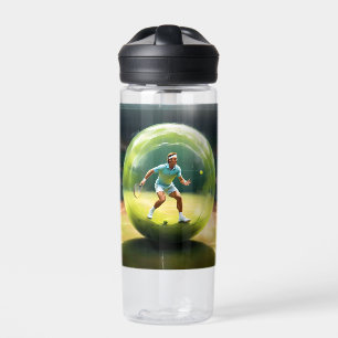 Botella De Agua Jugador De Baile De Tenis A La Corte,