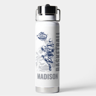 Botella De Agua Jugador de baloncesto con nombre personalizado