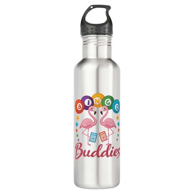 Botella De Agua Jugador de Bingo Buddies Flamingo (Anverso)