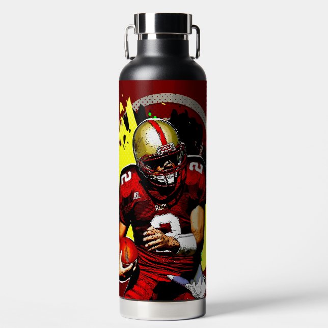 Botella De Agua Jugador de fútbol de Quarterback (Delantero)