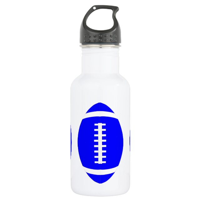 Botella De Agua Jugador de fútbol/entrenador Baloncesto Azul Botel (Anverso)